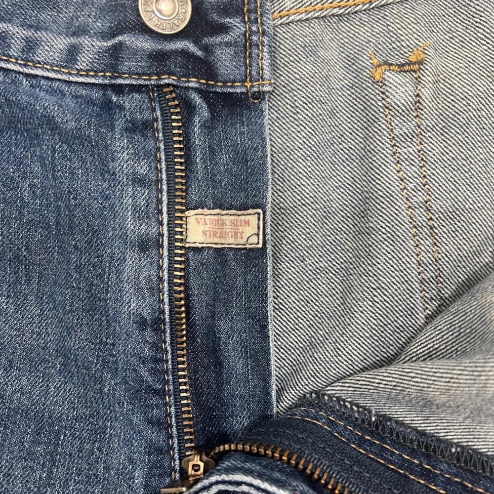 Polo‎ Ralph Lauren Varick Slim Straight Jeans Mens 40x30 Blue Medium Wash Denim - Picture 6 of 11